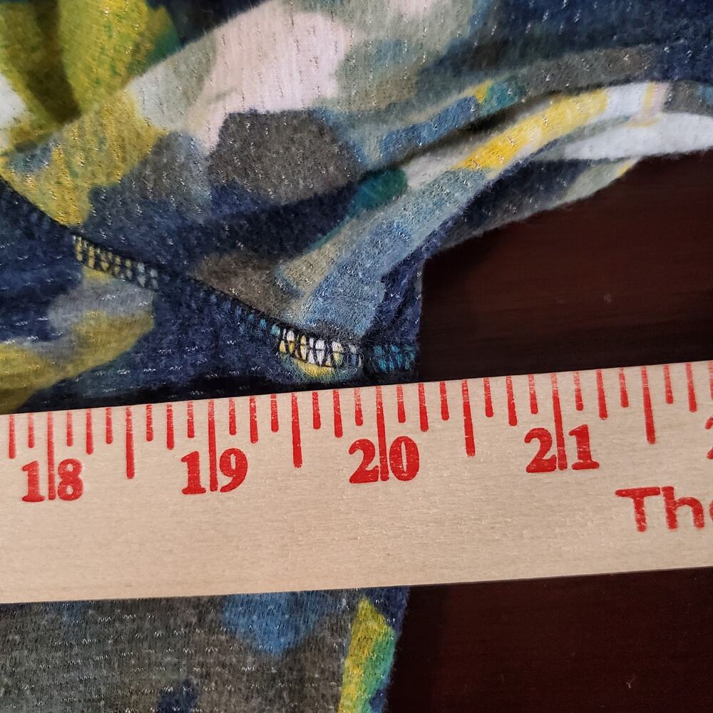 T By Talbots Abstract Watercolor Mesh Side Ruched… - image 8